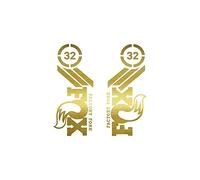 STAR SAM Pegatinas Compatibles con horquilla bici Fox Factory Fork 32 Troquelado 26'' (Oro Metalizado)