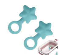 Star Shaped Bathtub Stopper - Kids Plug, 2 Pieces Leak Proof, Silicone Drain Plugs Bathroom Tub Cover Secure Sealing Tight Fit Water Blocking | Ideal for Home Hotel Kindergarten Apartment Rental House