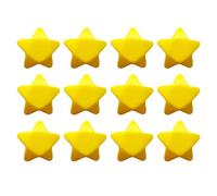 Star Shaped Stress Balls - Yellow Foam Squeeze Set, Mini Solid Sponge Toys, Stress Relief Fun Balls, Party Favors Pack | Kids Adults Entertainment Use, Perfect Birthday Celebration Classroom Gift