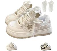 Star Shoes Walking Sneakers for Women,Aesthetic Cute Comfort Insole Chunky Shoes,Casual Breathable Sports Platform Shoes