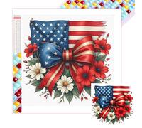 Star-Spangled Bow Full DIY 5D Square Drill Gem Art Kits para