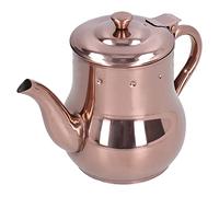 Star Stainless Steel Tea Pot,Rose Gold 500ml Ounce Teapot,Teapot with Removable Infuse Perfect Filter for Loose Leaf Tea or Tea Bags for Coffee Shop, Western Restaurant, Bar and Home