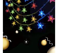 Star String Lights Plug In, 20 LED Decorative Lamp, Lighting Accessory with Waterproof Feature, Holiday Supply with Durable Details, Home Category, 9.85Ft Illumination for Canopy Tent Patio Classroom