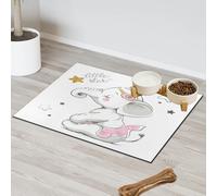 Star - Tapete de alimentación para mascotas, diseño de elefante, para gatos, perros, cuenco de agua, tapete de comida, elefante, animales, mascotas, tapete absorbente y antideslizante que contiene