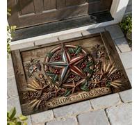 Star - Tapete decorativo para puerta de bienvenida, corona occidental, bayas, de temporada, café, antideslizante, para decoración al aire última intervensión, para puerta delantera, entrada, patio, 29