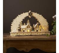 STAR TRADING Arco de luz LED Ciudad de Bamberg, funciona pilas