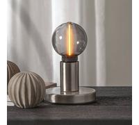 STAR TRADING Bombilla LED DecoLED One G80 E27 2W negra 1800K de 3 pasos