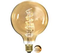 Star Trading - Bombilla LED E27 G125 Decoled Spiral Amber - 3.2w - 2100K - Regulable
