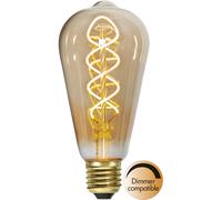 Star Trading - Bombilla LED E27 ST64 Decoled Spiral Amber - 3.2w - 2100K - Regulable