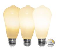 STAR TRADING Bombilla rústica LED E27 ST64 6,5W 3-step-dim opal