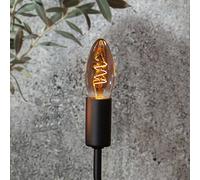 STAR TRADING Bombilla vela LED C35 E14 3W 1800K 50 lúmenes humo