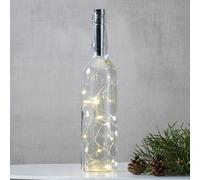 STAR TRADING Cadena de luces para botellas Dew Drops 75cm plata