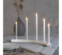 STAR TRADING Candelabro Accent, 5 luces, blanco