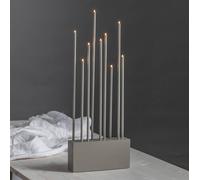 STAR TRADING Candelabro Buzz, 9 luces, gris