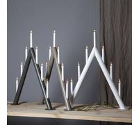 STAR TRADING Candelabro Circum, puntiagudo, 7 llamas, blanco