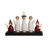 Star Trading Candelabro de Adviento Lucia Choir blanco-rojo