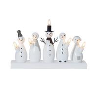 Star Trading Candelabro de Adviento Snowman blanco