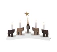 Star Trading - Portavelas de Adviento Staffans Fålar - Blanco - 29cm