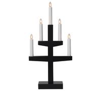 Star Trading Candelabro de Adviento Trapp 46 cm negro