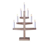 Star Trading Candelabro de adviento Trapp 54 cm barniz marrón