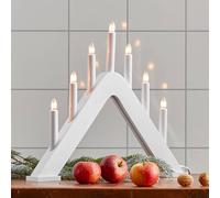 STAR TRADING Candelabro de diseño Mod Jarve blanco