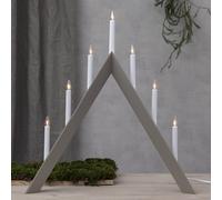 STAR TRADING Candelabro de flecha, puntiagudo, 7 llamas, gris