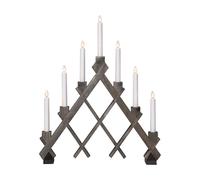 Star Trading Candelabro de madera Rut 7 43 cm Marrón