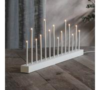 STAR TRADING Candelabro Eco, 14 luces, blanco