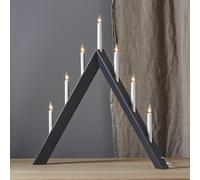 STAR TRADING Candelabro Flecha, puntiagudo, 7 llamas, negro