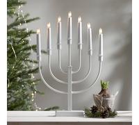 STAR TRADING Candelabro Kristina, blanco, metal, altura 47 cm, 7 luces True