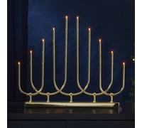 STAR TRADING Candelabro LED Novum, 10 luces, latón