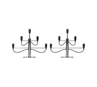 Star Trading Candelabro Milano 5 46 cm paquete de 2 - Cromo