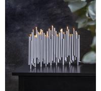 STAR TRADING Candelabro Note, 16 luces, gris