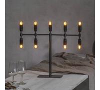 STAR TRADING Candelabro Twice, negro, 9 luces, 42 cm