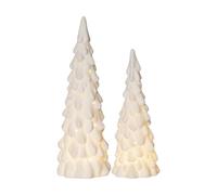 Star Trading Decoración de interior de invierno Abeto blanco. 2 piezas