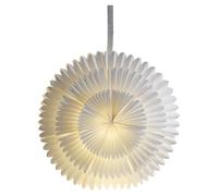 Star Trading - Flor de Pascua - Estrella de Papel Escarcha - Blanco - 50cm