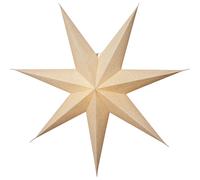 Star Trading - Estrella de Navidad - Estrella de papel de algodón - Beige - 60cm