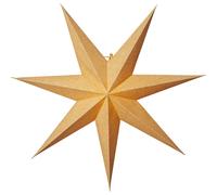 Star Trading - Estrella de Navidad - Estrella de papel de algodón - Oro - 60cm