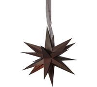 Star Trading - Estrella de Navidad - Estrella de papel Diciembre - Marrón - 35cm