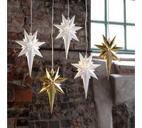 STAR TRADING Estrella decorativa Belén de metal, blanco