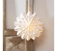 STAR TRADING Estrella decorativa Cliff, papel, sin portalámpara blanco Ø 40cm