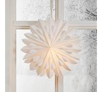 STAR TRADING Estrella decorativa Cliff, papel, sin portalámpara blanco Ø 60cm True
