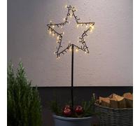 STAR TRADING Estrella decorativa LED Spiky exterior, pilas