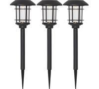 Star Trading - Iluminación solar - Bolardo solar 3-p Fride - Negro - 34cm