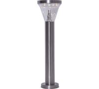 Star Trading - Iluminación solar - Bolardo solar Narona - Plata - 50cm