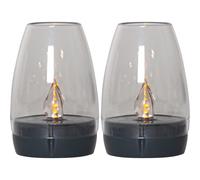 Star Trading - Iluminación solar - Decoración solar Tropea - Grafito - 9cm