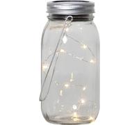 Star Trading - Iluminación solar - Linterna solar Jamjar - Transparente - 18cm
