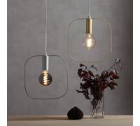 STAR TRADING Lámpara colgante decorativa Shape, cuadrado, plata True