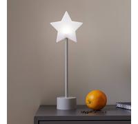 STAR TRADING Lámpara de mesa LED recargable Blizz, gris, 40 cm, forma de estrella, atenuable