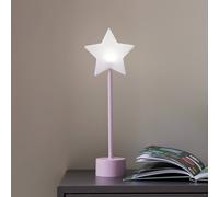 STAR TRADING Lámpara de mesa LED recargable Blizz, rosa, 40 cm, con forma de estrella,